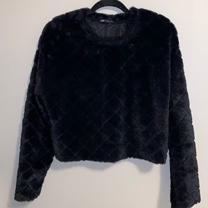 Zara faux fur sweater